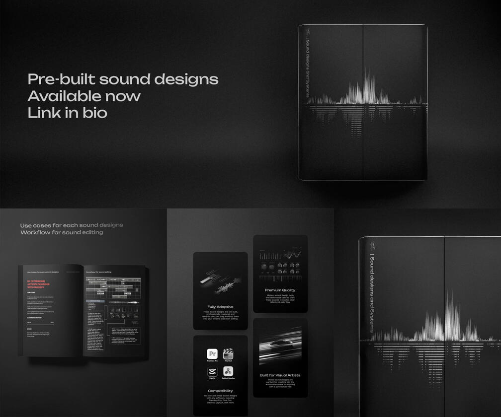 Main promotional mockup of sound design systems by Parth Jethva