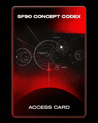 Animated ticket concept for SF90 Ferrari Codex campaign by Parth Jethva