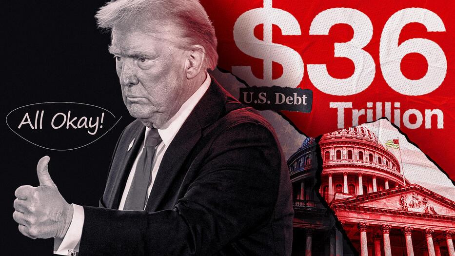 YouTube thumbnail design about USA debt explained by Think School