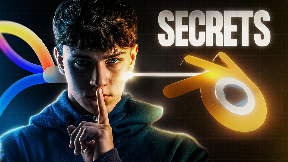 YouTube thumbnail design breakdown for Blender 3D secrets and tutorial insights