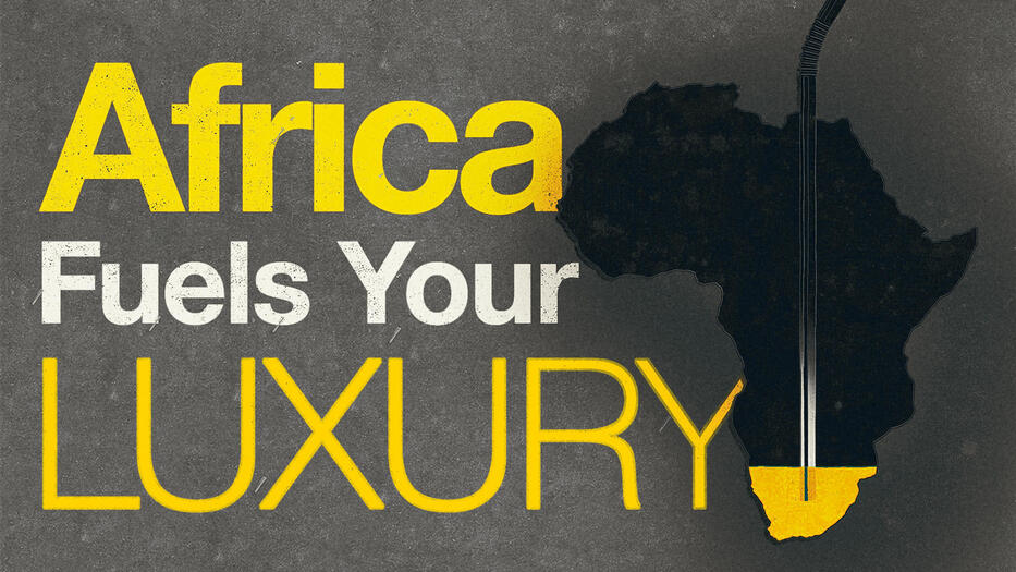 YouTube thumbnail design for video about Africa powering global luxury economies