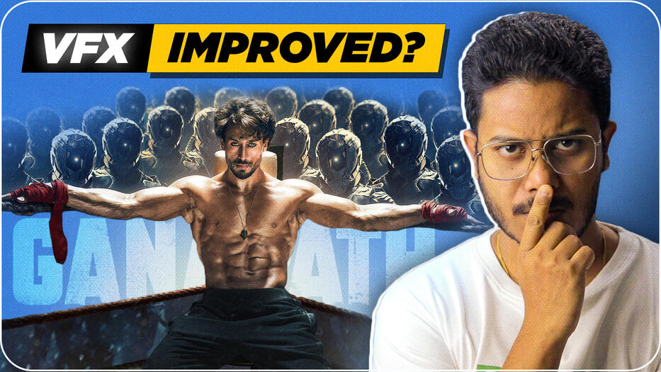 Cinematic thumbnail for Ganpath movie promo featuring KibaKibi look